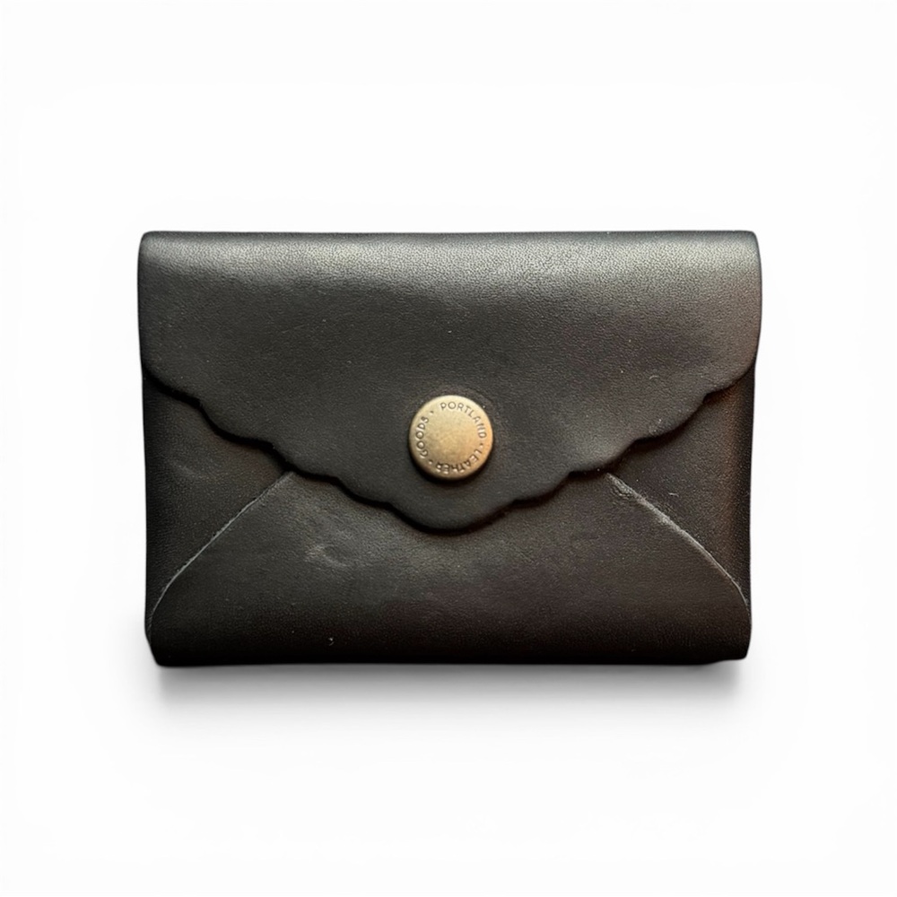 PORTLAND LEATHER Mini Daisy Wallet Black